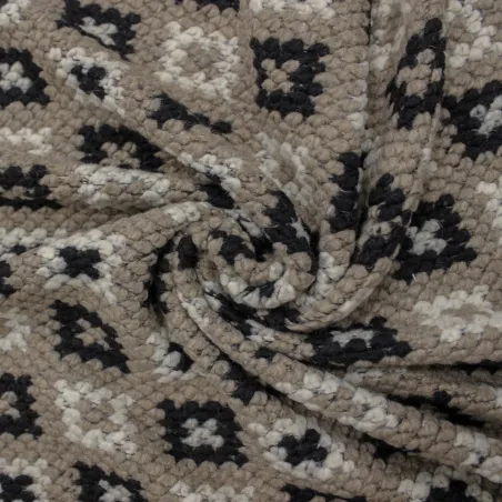 Tessuto uncinetto misto lana per cappe e cappotti  | tessuto deadstock