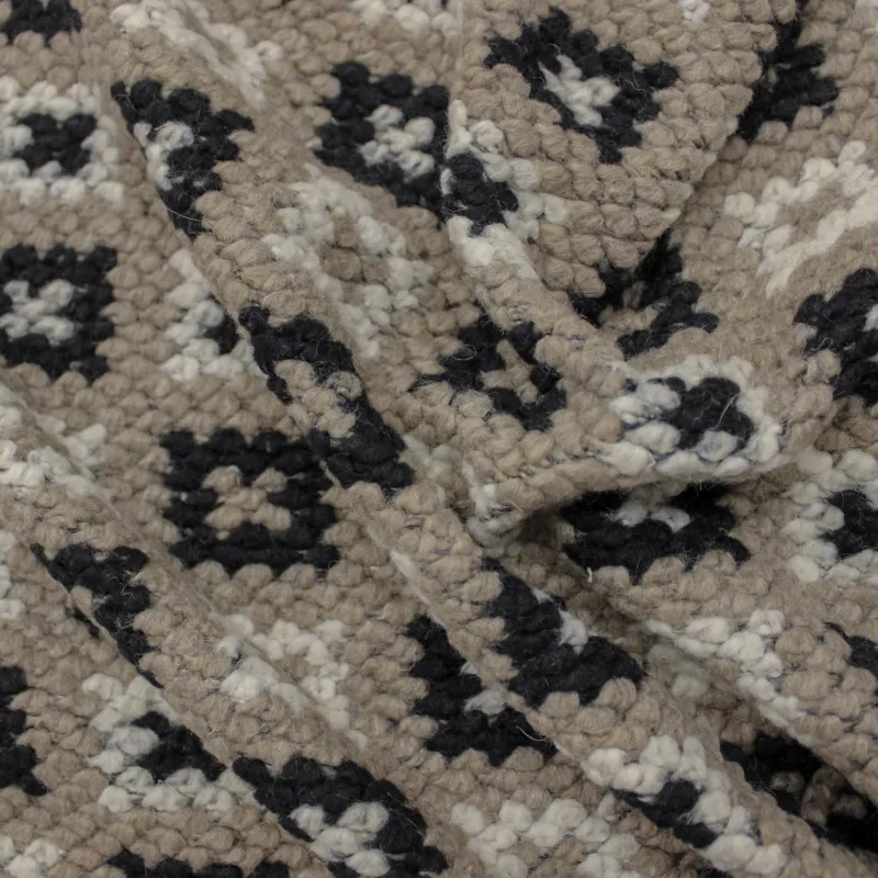 Tessuto uncinetto misto lana per cappe e cappotti  | tessuto deadstock
