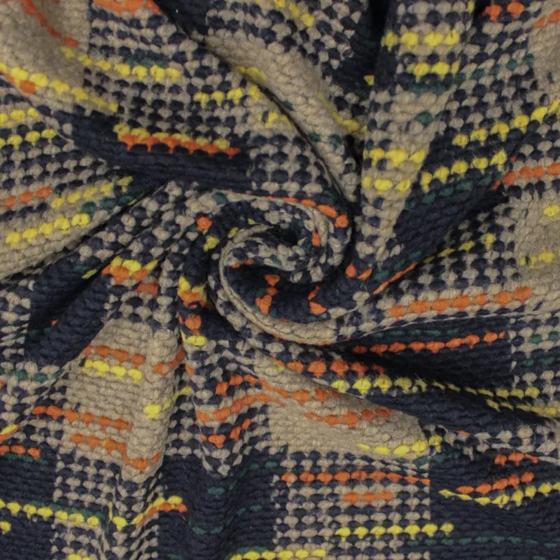 Tessuto uncinetto misto lana per cappe e cappotti  | tessuto deadstock