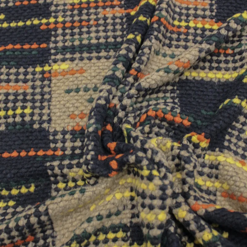 Tessuto uncinetto misto lana per cappe e cappotti  | tessuto deadstock