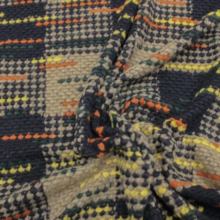 Tessuto uncinetto misto lana per cappe e cappotti  | tessuto deadstock