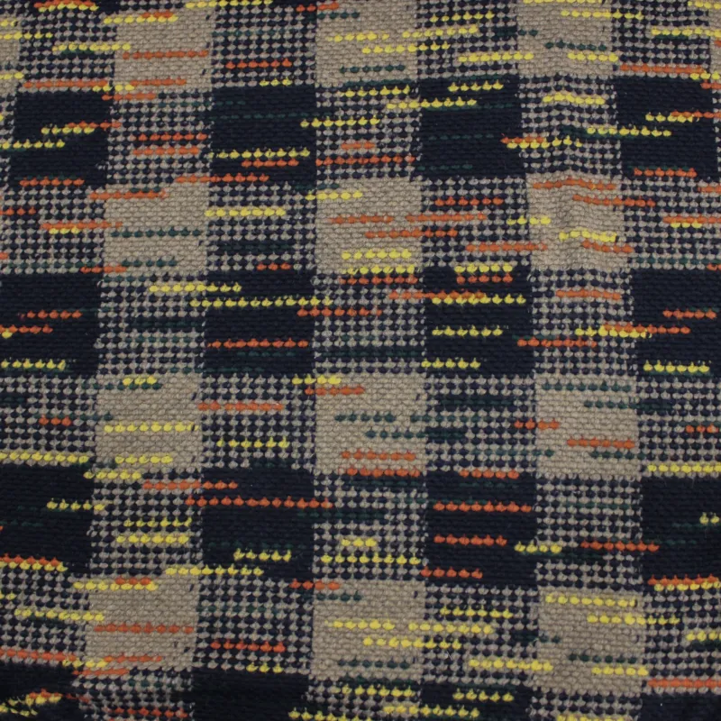 Tessuto uncinetto misto lana per cappe e cappotti  | tessuto deadstock