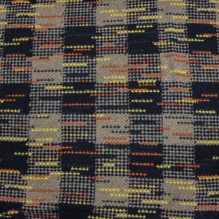 Tessuto uncinetto misto lana per cappe e cappotti  | tessuto deadstock