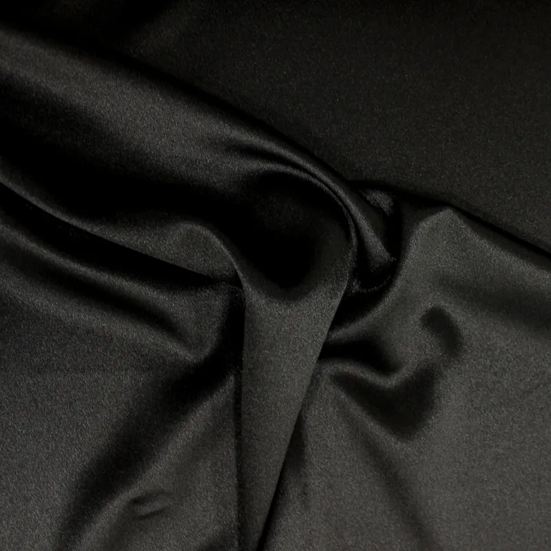 Raso cadi' elasticizzato colore nero | tessuti cerimonia