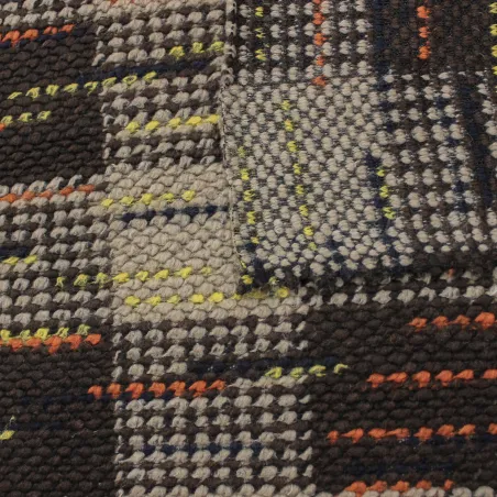 Tessuto uncinetto misto lana per cappe e cappotti multicolor | tessuto deadstock