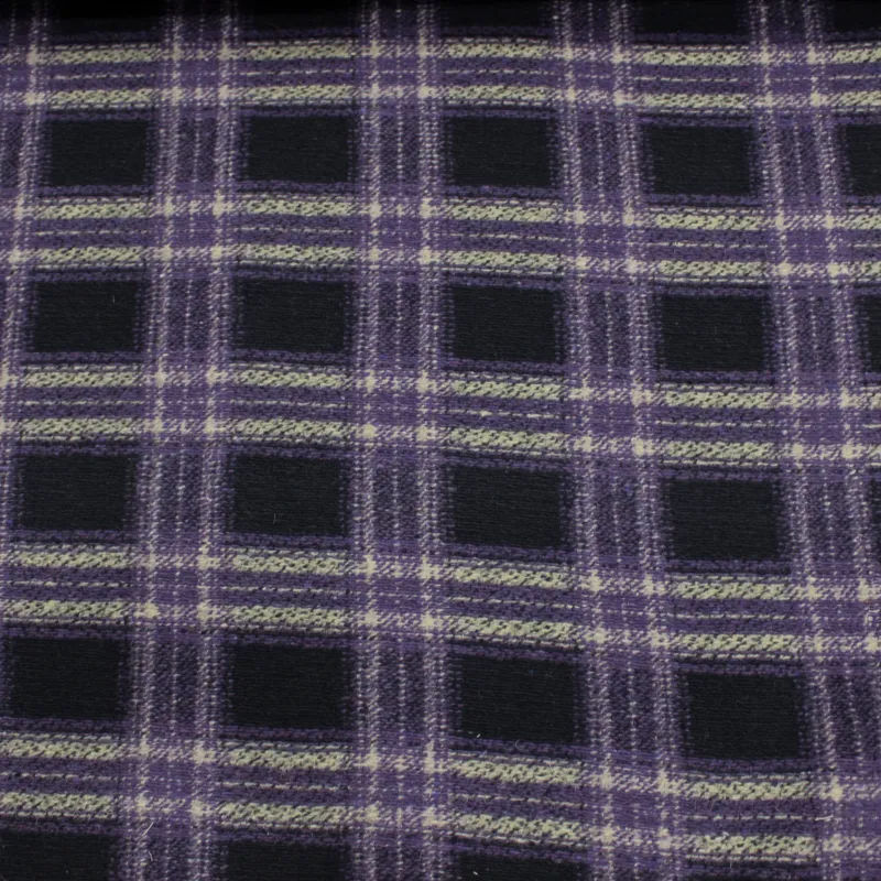 Tessuto maxi quadri misto lana per cappe e cappotti  | tessuti deadstock