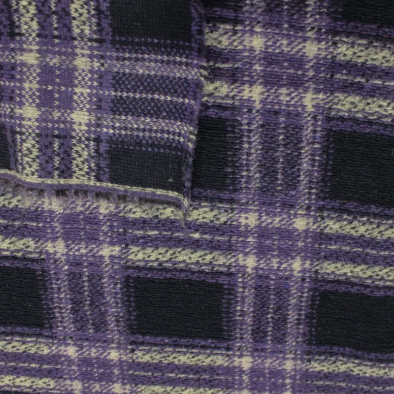 Tessuto maxi quadri misto lana per cappe e cappotti  | tessuti deadstock