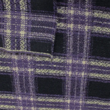 Tessuto maxi quadri misto lana per cappe e cappotti  | tessuti deadstock