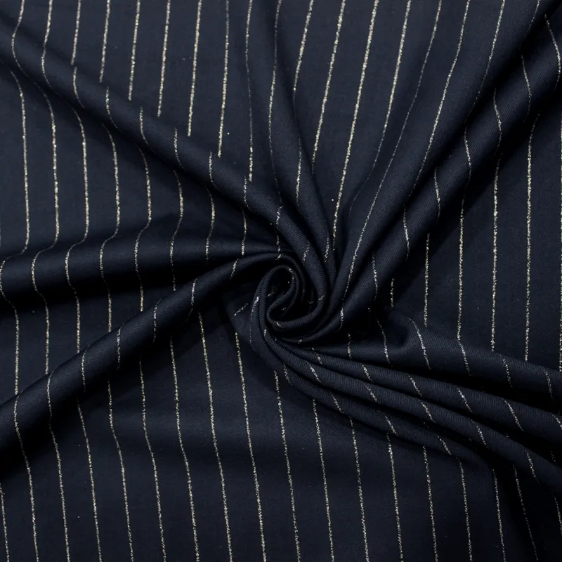 TESSUTO GESSATO BLU CON LUREX   | ABBIGLIAMENTO DONNA