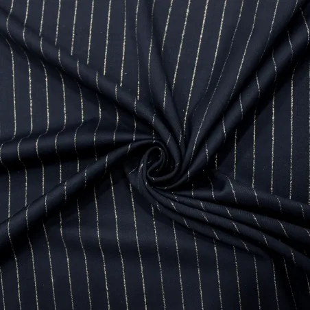 TESSUTO GESSATO BLU CON LUREX   | ABBIGLIAMENTO DONNA