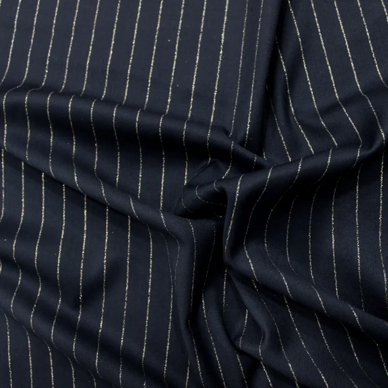 TESSUTO GESSATO BLU CON LUREX   | ABBIGLIAMENTO DONNA