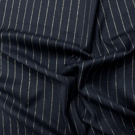 TESSUTO GESSATO BLU CON LUREX   | ABBIGLIAMENTO DONNA