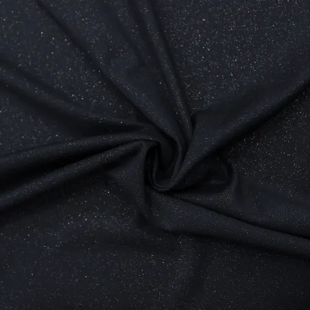 TESSUTO POLIVISCOSA BLU CON STRASS  | ABBIGLIAMENTO DONNA