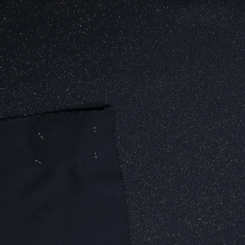 TESSUTO POLIVISCOSA BLU CON STRASS  | ABBIGLIAMENTO DONNA