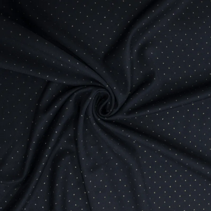 TESSUTO POLIVISCOSA BLU CON DETTAGLI LUREX | ABBIGLIAMENTO DONNA