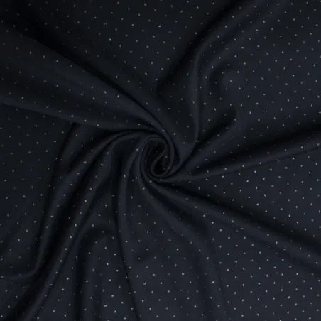 TESSUTO POLIVISCOSA BLU CON DETTAGLI LUREX | ABBIGLIAMENTO DONNA