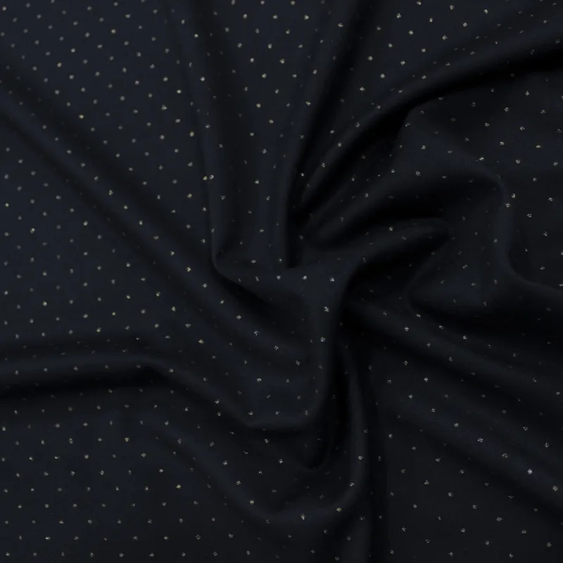 TESSUTO POLIVISCOSA BLU CON DETTAGLI LUREX | ABBIGLIAMENTO DONNA