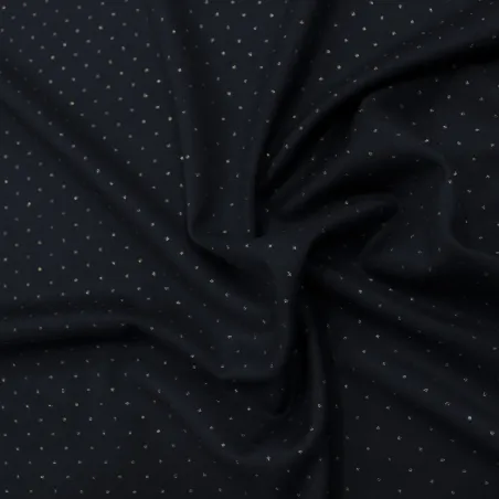 TESSUTO POLIVISCOSA BLU CON DETTAGLI LUREX | ABBIGLIAMENTO DONNA