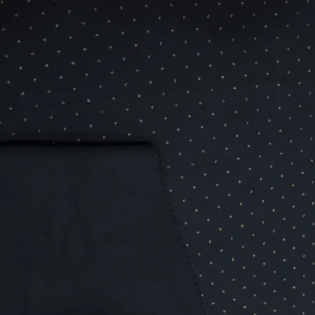 TESSUTO POLIVISCOSA BLU CON DETTAGLI LUREX | ABBIGLIAMENTO DONNA