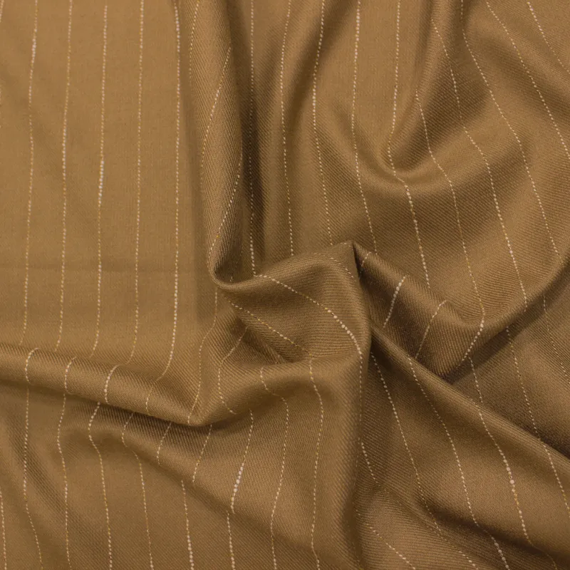 Tessuto gessato cammello  |  tessuti uomo | IL TESSUTAIO