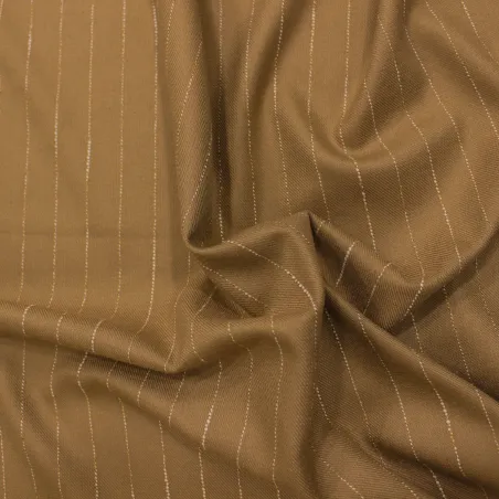 Tessuto gessato cammello  |  tessuti uomo | IL TESSUTAIO