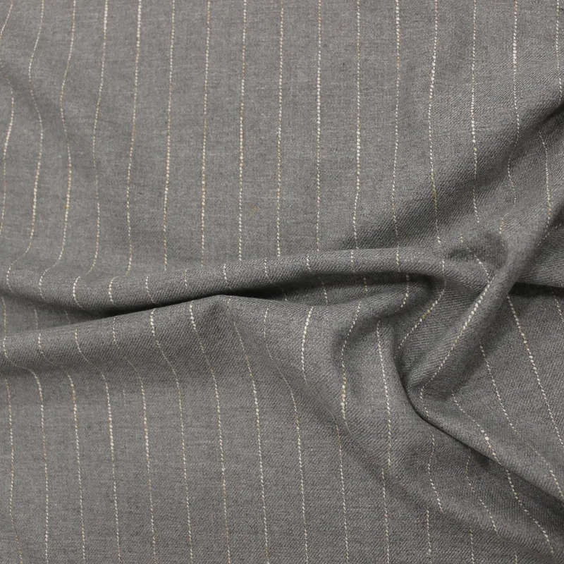 Tessuto gessato colore grigio   |  tessuti uomo e donna | IL TESSUTAIO