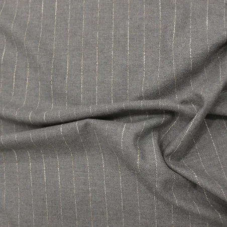 Tessuto gessato colore grigio   |  tessuti uomo e donna | IL TESSUTAIO