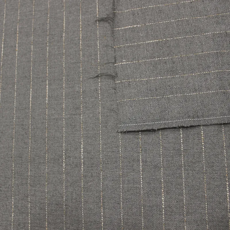 Tessuto gessato colore grigio   |  tessuti uomo e donna | IL TESSUTAIO