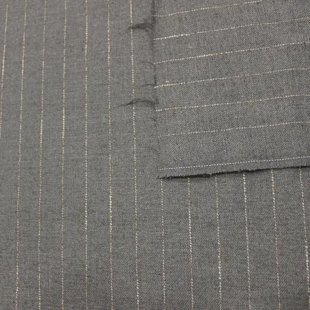 Tessuto gessato colore grigio   |  tessuti uomo e donna | IL TESSUTAIO