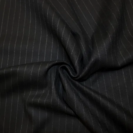 Tessuto Gessato colore nero e bianco | IL TESSUTAIO