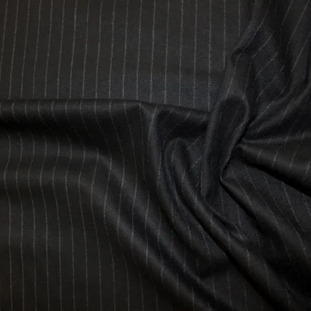 Tessuto Gessato colore nero e bianco | IL TESSUTAIO