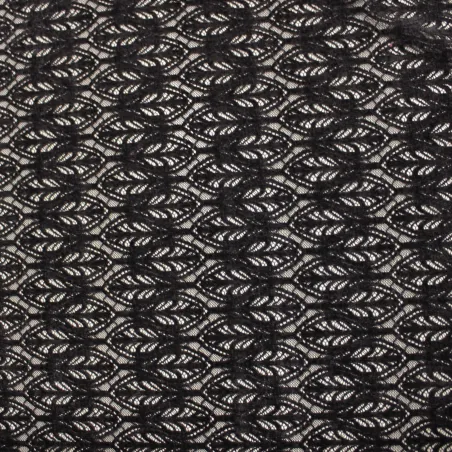 Pizzo Ciniglia Nero | Tessuti per abbigliamento donna | IL TESSUTAIO