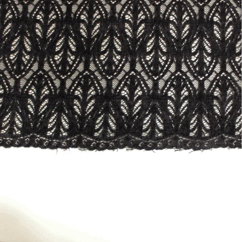 Pizzo Ciniglia Nero | Tessuti per abbigliamento donna | IL TESSUTAIO