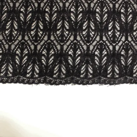 Pizzo Ciniglia Nero | Tessuti per abbigliamento donna | IL TESSUTAIO