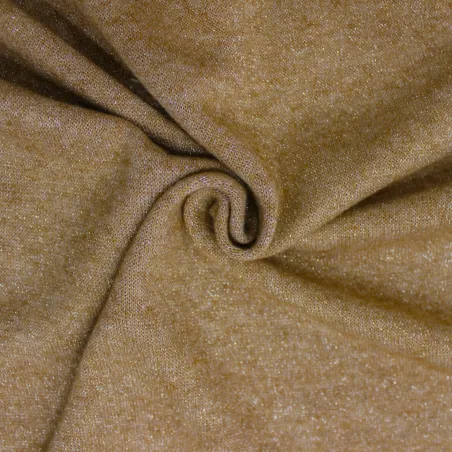 Tessuto maglia lurex cammello | IL TESSUTAIO