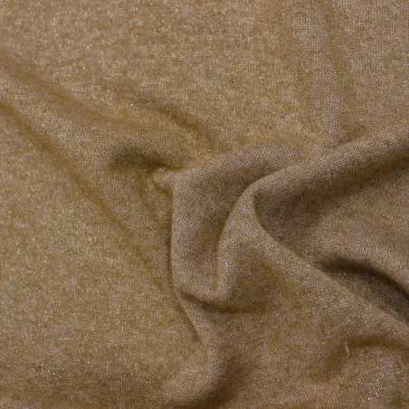 Tessuto maglia lurex cammello | IL TESSUTAIO