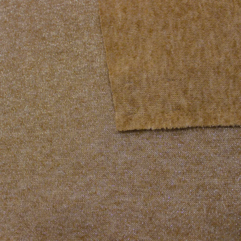 Tessuto maglia lurex cammello | IL TESSUTAIO
