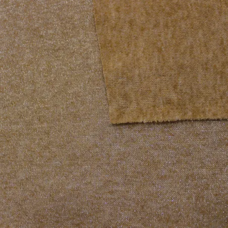 Tessuto maglia lurex cammello | IL TESSUTAIO