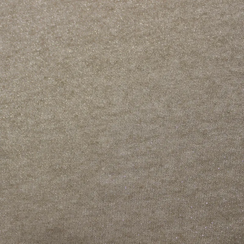 Caldo tessuto maglia lurex beige | IL TESSUTAIO