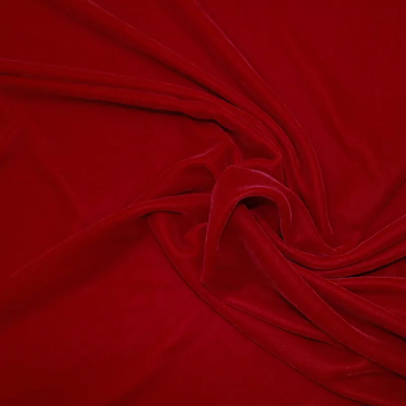 Velluto ciniglia rosso - tessuti pregiati | IL TESSUTAIO