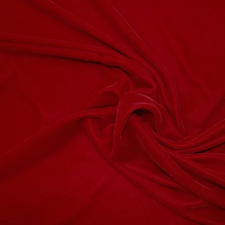 Velluto ciniglia rosso - tessuti pregiati | IL TESSUTAIO