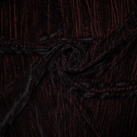 VELLUTO DI CINIGLIA GRINZATO BORDEAUX - ABBIGLIAMENTO DONNA