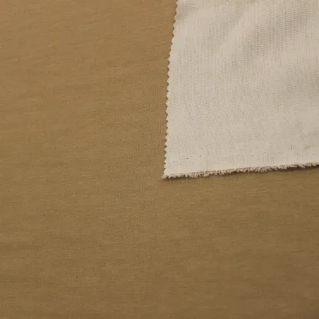 Tessuto in maglina invernale double beige | Tessuti abbigliamento