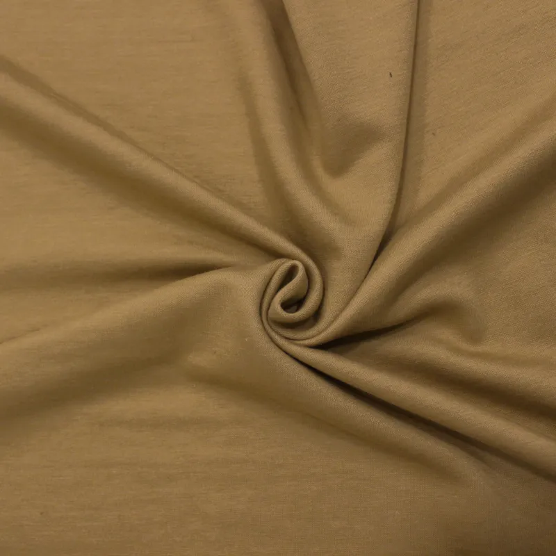 Tessuto in maglina invernale double  beige | Tessuti abbigliamento