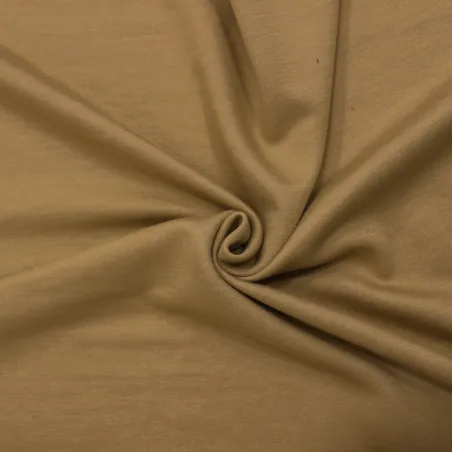 Tessuto in maglina invernale double  beige | Tessuti abbigliamento