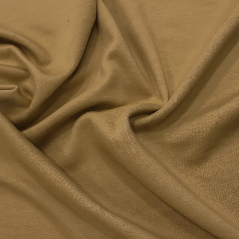 Tessuto in maglina invernale double  beige | Tessuti abbigliamento