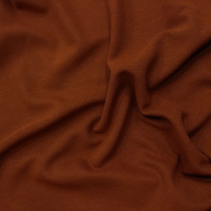 Tessuto punto milano nido d’ape color coccio   | IL TESSUTAIO