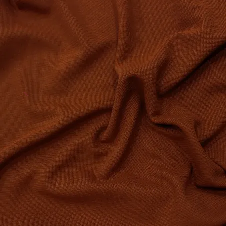 Tessuto punto milano nido d’ape color coccio   | IL TESSUTAIO