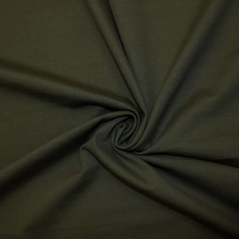 Tessuto punto Milano verde militare  | IL TESSUTAIO