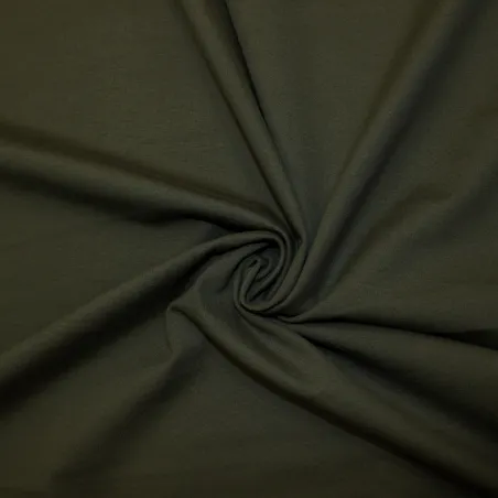Tessuto punto Milano verde militare  | IL TESSUTAIO